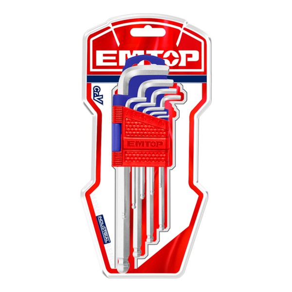 Juego De 9 Llaves Allen 1,5 A 10mm Emtop Ehky1091 - Imagen 2