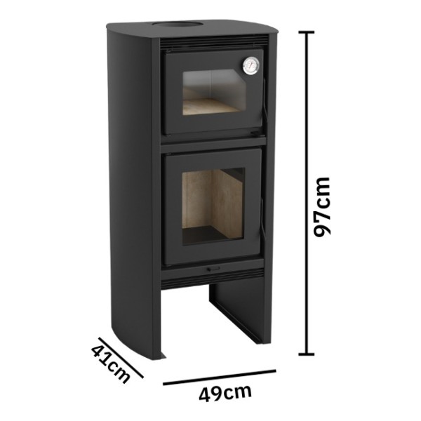 Calefactor A Leña Dob. Comb. 1290gf C/horno + Kit Techo - Imagen 4