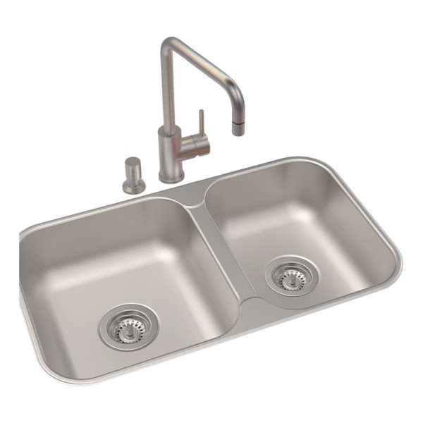 Pileta Y Media Tramontina Satinado Con Valvula Acero Inox - Imagen 3