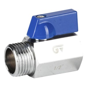 Llave De Paso Genebre Mini Bronce Cromado Macho Hembra 1/2