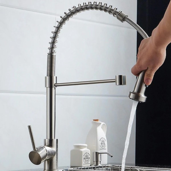 Pileta Simple Inox. 304 Cocina Satinada C/monocomando Chef - Imagen 3