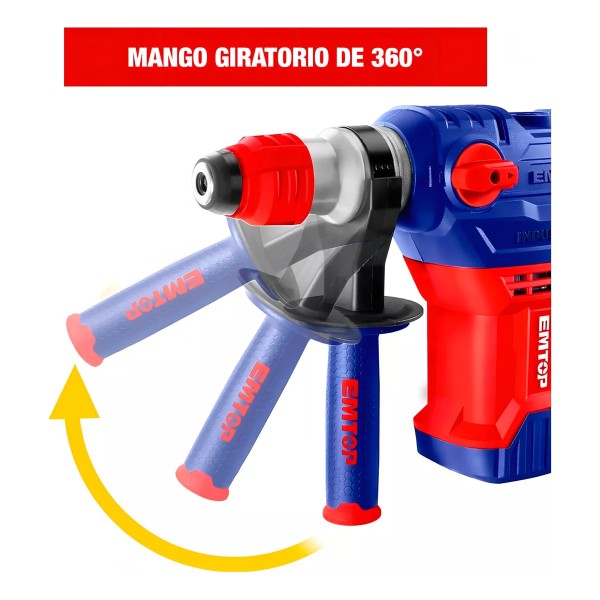 Rotomartillo 1500w 850rpm 5.5j Emtop Erhrp1502 - Imagen 6