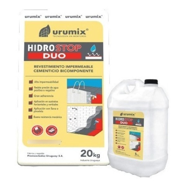 Urumix Hidrostop Duo Seal Impermeable Sellador 5kg + 1lt - Imagen 3