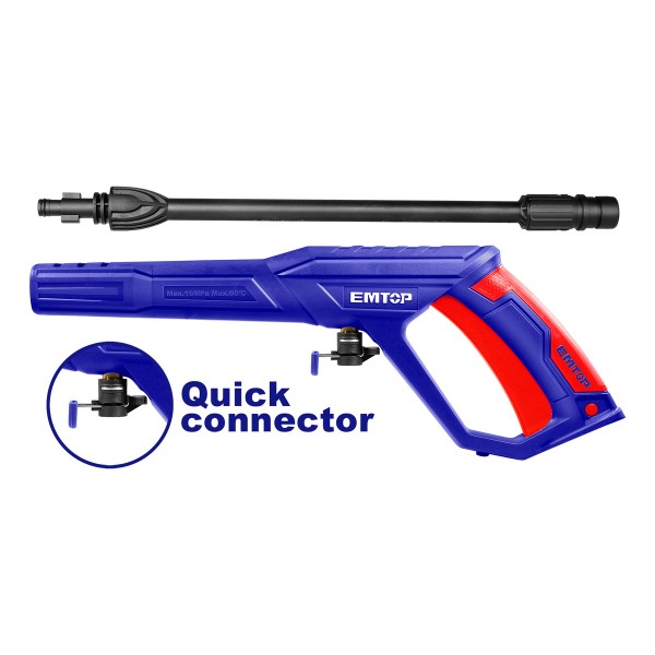 Lanza Y Pistola Para Hidrolavadora Emtop Ehps0101 - Imagen 2