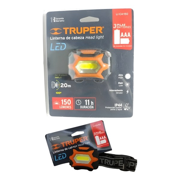 Linterna Minero Led 150 Lumenes Truper