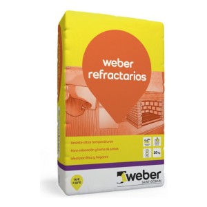 Weber Refractarios Pegamento Adhesivo Mortero Bolsa 10 Kg