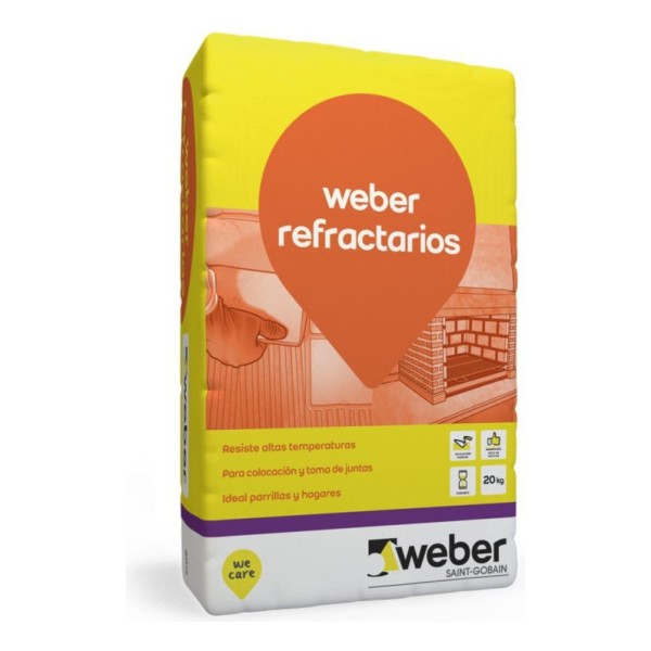 Weber Refractarios Pegamento Adhesivo Mortero Bolsa 10 Kg