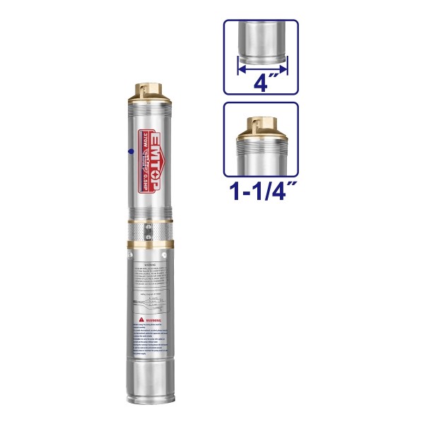 Bomba Sumergible Semisurgente 370w 0.5hp 48mts Emtop - Imagen 2