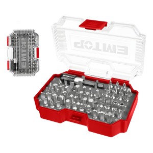 Kit Set Puntas Atornillador 62 Unidades Emtop