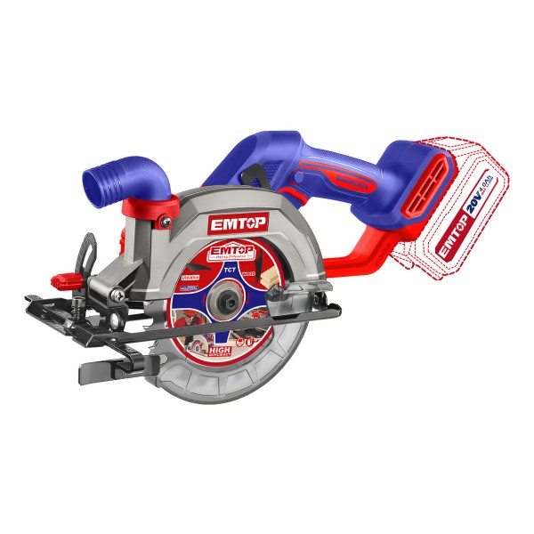 Sierra Circular A Bateria Inalambrica 140 Mm 20v S/bat Emtop