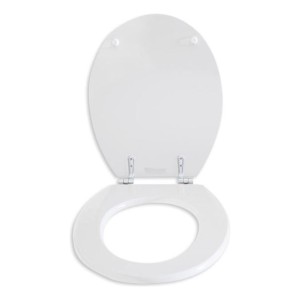 Tapa Para Inodoro Madera Color Blanco Herraje Metálico