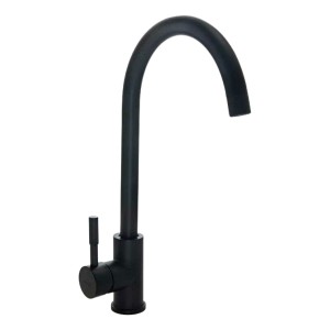 Monocomando Cocina Mesada Negro Mate Wico
