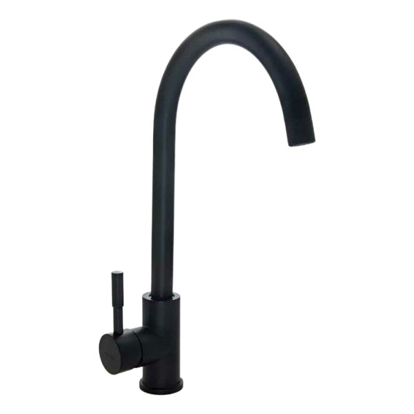 Monocomando Cocina Mesada Negro Mate Wico