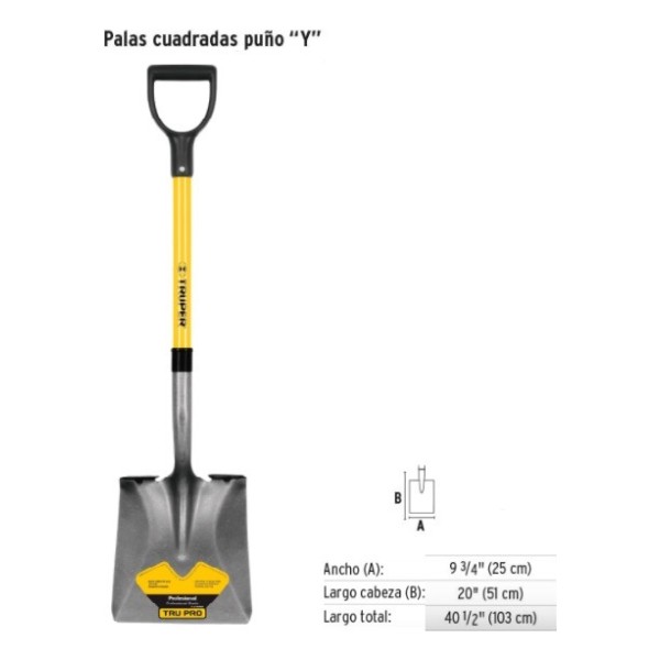 Pala Palear Truper Tru Pro Profesional Cabo De Fibra Pcy-f - Imagen 2