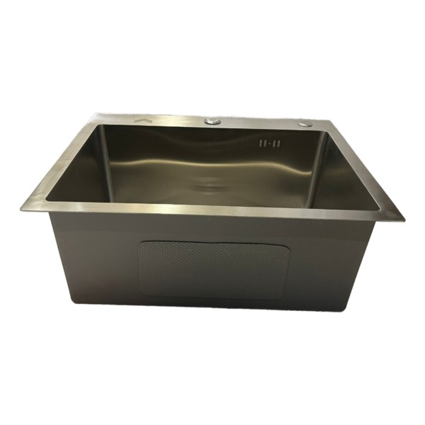 Pileta Simple Cuadrada Cocina Satinada Acero Inoxidable - Imagen 7