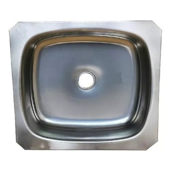 Pileta Cocina Acero Inoxidable Embutir Con Sifón Y Válvula - Imagen 2