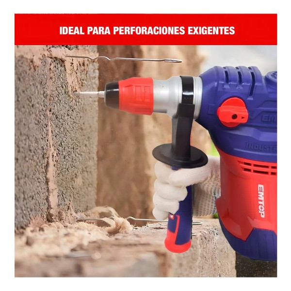 Rotomartillo 1500w 850rpm 5.5j Emtop Erhrp1502 - Imagen 3