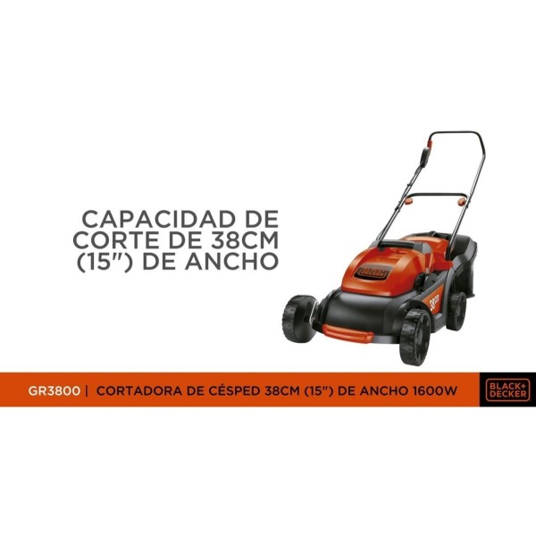 Corta Cesped Black Y Decker Maquina Corta Pasto 1600w B.oli - Imagen 3