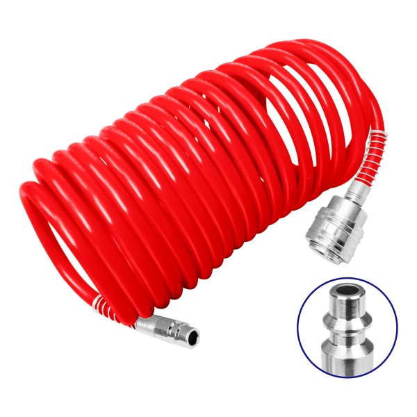 Manguera Espiral Para Compresor 10mts 8mm Emtop Ulahe1001