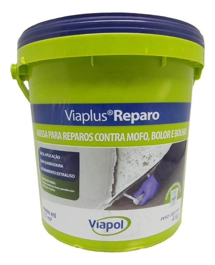 Viaplus Reparo Masa Impermeable Para Reparar Paredes 4kg