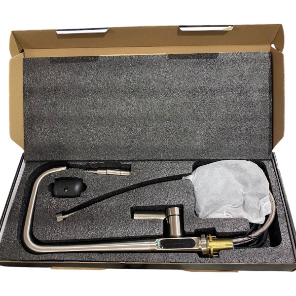 Monocomando Cuadrado Mesada Digital Satinado Acero Inox. 304 - Imagen 5