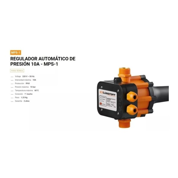 Press Control Regulador Automatico Bomba De Agua Lusqtoff - Imagen 2
