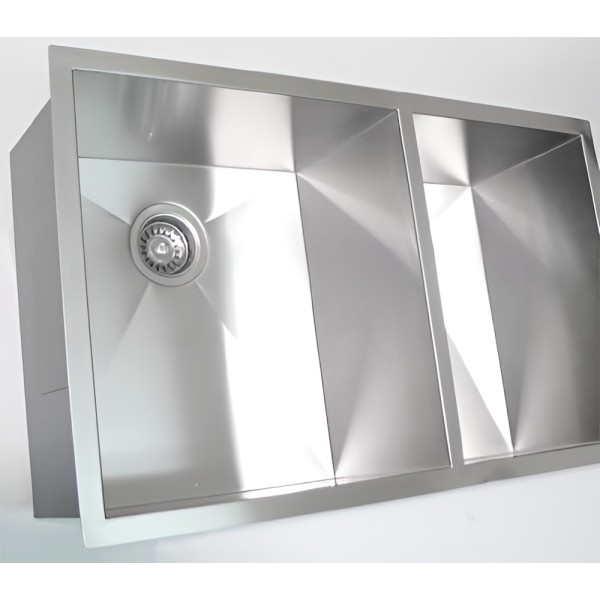 Pileta Y Media Cocina Cuadrada De Sobreponer Acero Inox.304 - Imagen 5
