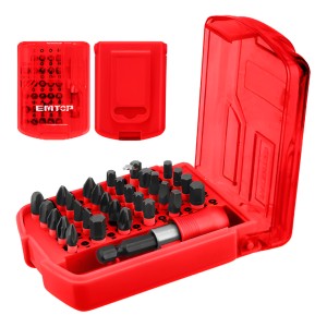Juego Kit Puntas Atornillador Tipo Bosch Set 30 Piezas Emtop