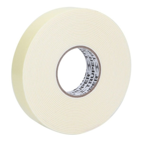 Cinta Doble Faz Truper 19mm X 5m Color Blanco