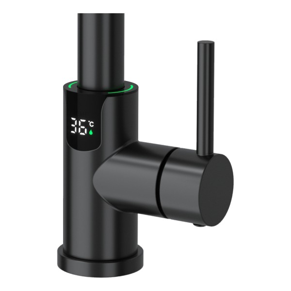 Monocomando Chef Negro Mate Digital Extensible Acero Inox304 - Imagen 2