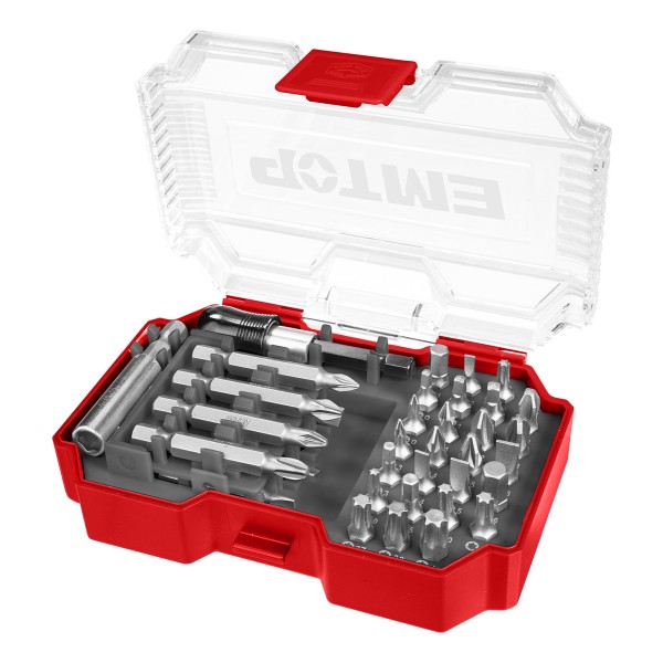 Kit Set Puntas Atornillador 36 Unidades Emtop