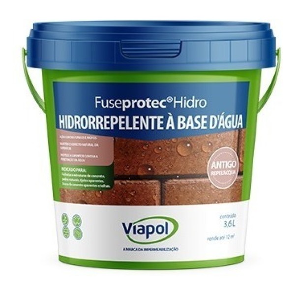 Hidrorrepelente A Base De Agua Fuseprotec Hidro Viapol 3.6lt - Imagen 3