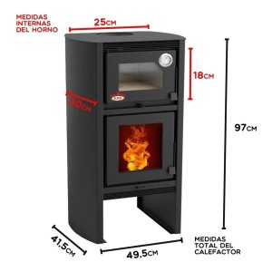 Calefactor Metávila Lyon Con Horno