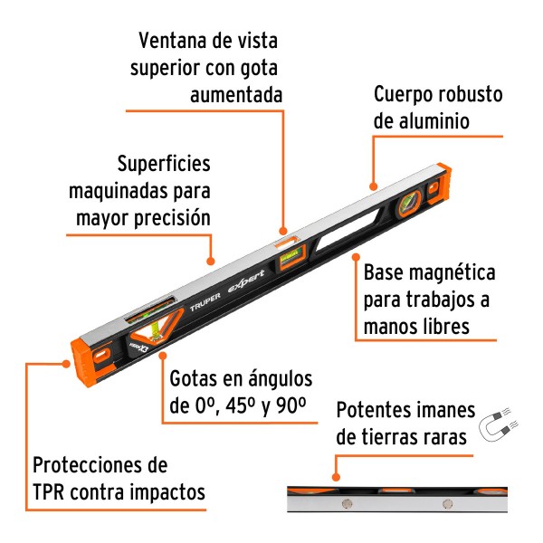 Nivel Truper Expert Profesional Magnetico Np-24x - Imagen 2