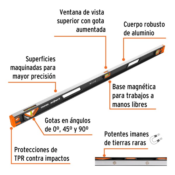 Nivel Truper Expert Profesional Magnetico Np-48x - Imagen 3