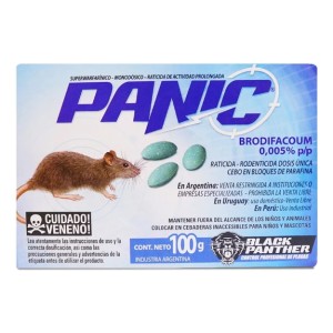 Veneno Cebo Raticida Rodenticida Panic 100 Grs Rata Raton