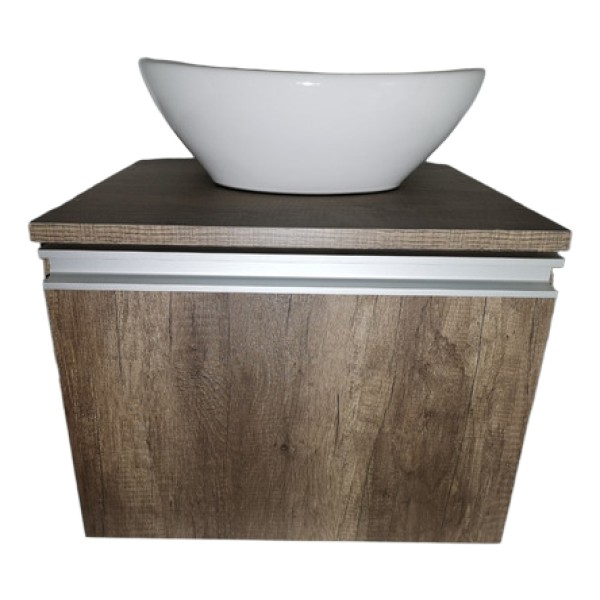 Mueble Aereo Baño Completo Bacha Con Monocomando Negro Y Acc - Imagen 6