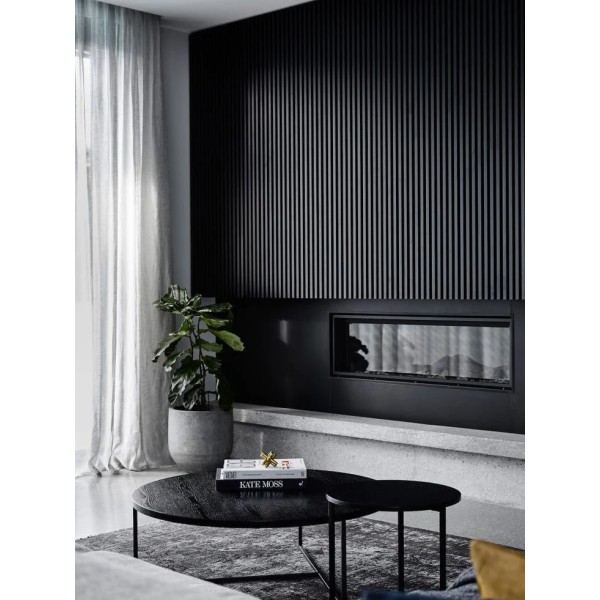 Panel Wpc Negro Decorativo Revestimiento Pared Panel Pvc - Imagen 3