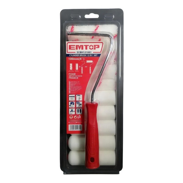 Kit Set Mini Rodillo 100mm 12 Pzs Emtop Ecbh121001 - Imagen 3