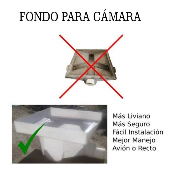 Fondo Para Cámara Sanitaria 60 X 60 Pvc Nicoll Más Liviana - Imagen 4