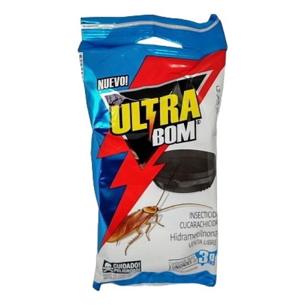 Cucarachicida Mata Cucarachas Ultra Bom Cebo Nido X2 Unid. - Imagen 2