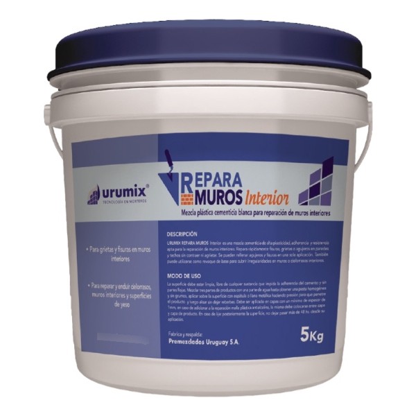 Mezcla Cementicia Repara Muros Interior Grieta Fisura Urumix