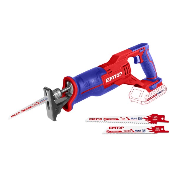 Sierra Sable A Bateria 20v P20s Sin Bat Emtop Elrs201152 - Imagen 2
