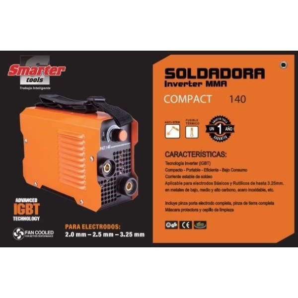 Soldadora Inverter Smarter Compact 140 Ultra Compacta!!! - Imagen 2