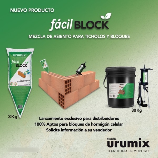 Caja De 6 Mezcla Facil Block Urumix Adhesivo Bloques - Imagen 4