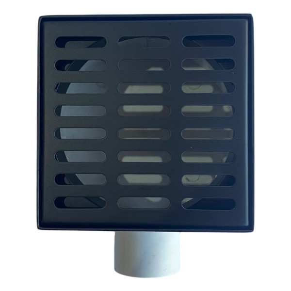 Receptáculo De Ducha 10x10 En Pvc Con Rejilla Negro - Imagen 3