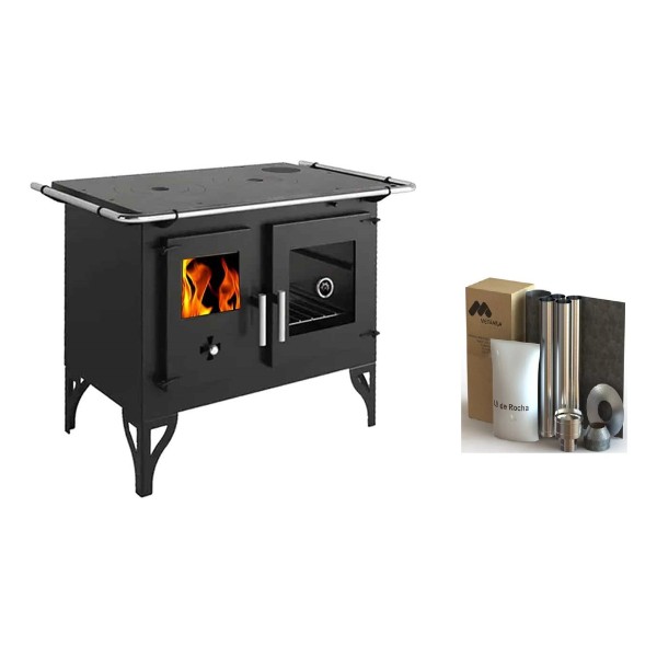 Cocina A Leña Doble Combustión F700 + Kit Techo - Metavila - Imagen 2