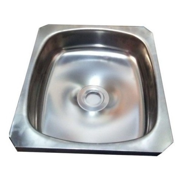 Pileta Cocina Acero Inoxidable Embutir Con Sifón Y Válvula - Imagen 3