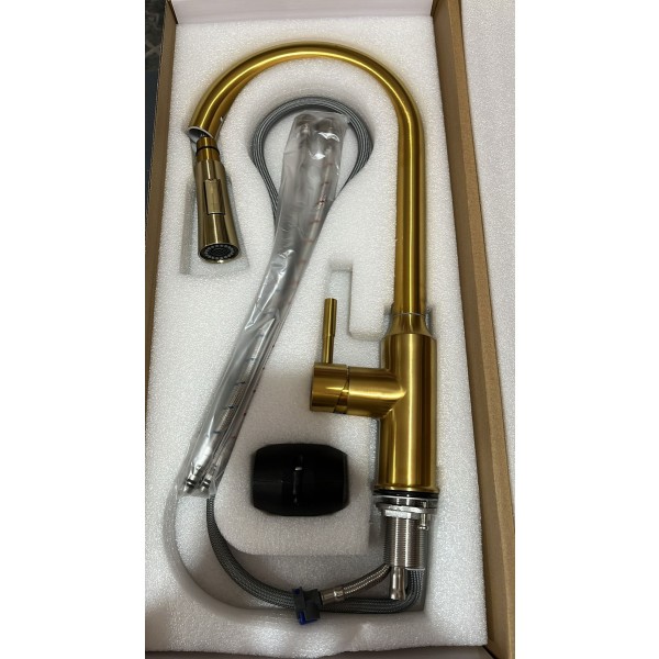 Monocomando Para Cocina Ext. 40cm Dorado Gold 5 Años Gtia. - Imagen 3
