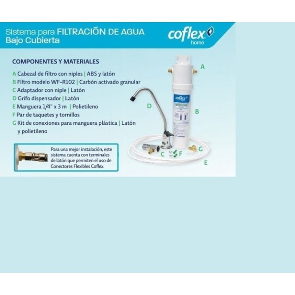 Filtro De Agua Carbón Activado Bajo Mesada C/ Canilla Coflex - Imagen 4